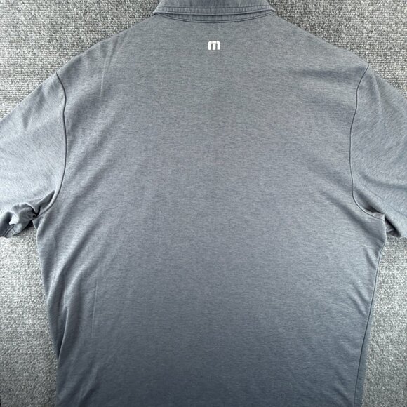 Travis Mathew USA Flag Polo Shirt Gray 2XL Peru Short Sleeve Collared Golf Men - Picture 14 of 14